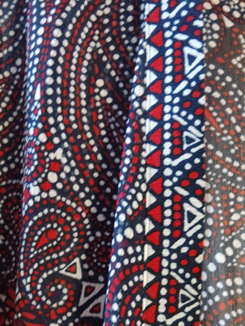 Catherines Navy, Red & White Sheer Printed Kimono - Picture 5 of 5